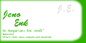 jeno enk business card